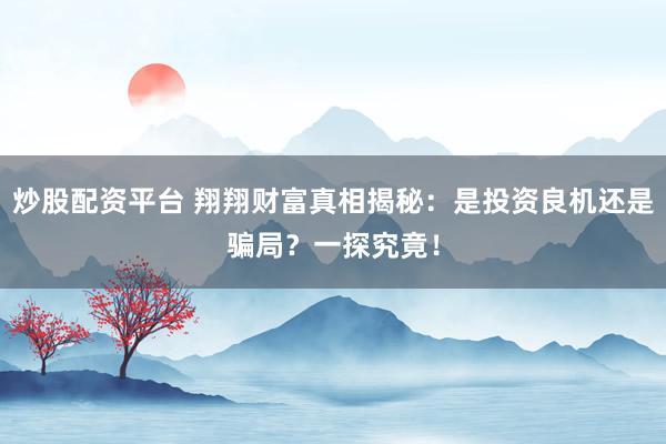 炒股配资平台 翔翔财富真相揭秘：是投资良机还是骗局？一探究竟！