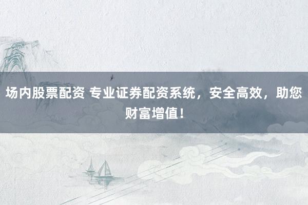 场内股票配资 专业证券配资系统，安全高效，助您财富增值！
