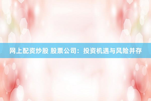 网上配资炒股 股票公司：投资机遇与风险并存