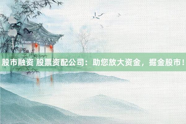 股市融资 股票资配公司：助您放大资金，掘金股市！