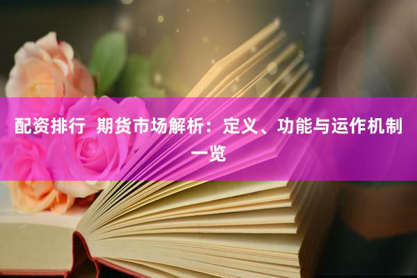 配资排行  期货市场解析：定义、功能与运作机制一览