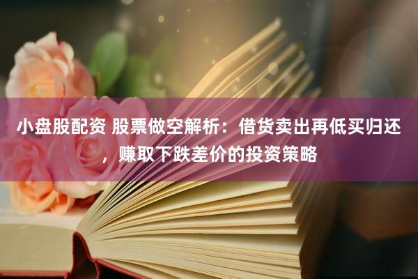 小盘股配资 股票做空解析：借货卖出再低买归还，赚取下跌差价的投资策略