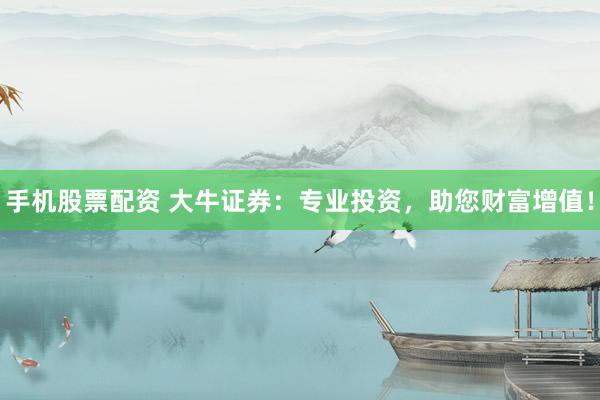 手机股票配资 大牛证券:专业投资,助您财富增值!