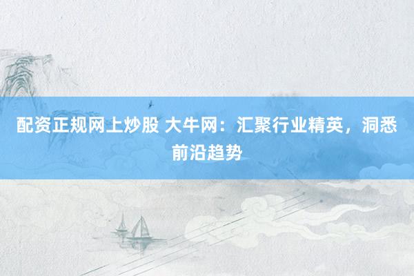 配资正规网上炒股 大牛网:汇聚行业精英,洞悉前沿趋势