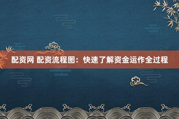 配资网 配资流程图：快速了解资金运作全过程