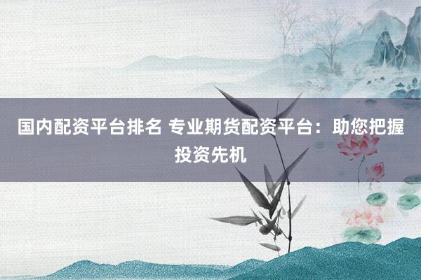 国内配资平台排名 专业期货配资平台:助您把握投资先机